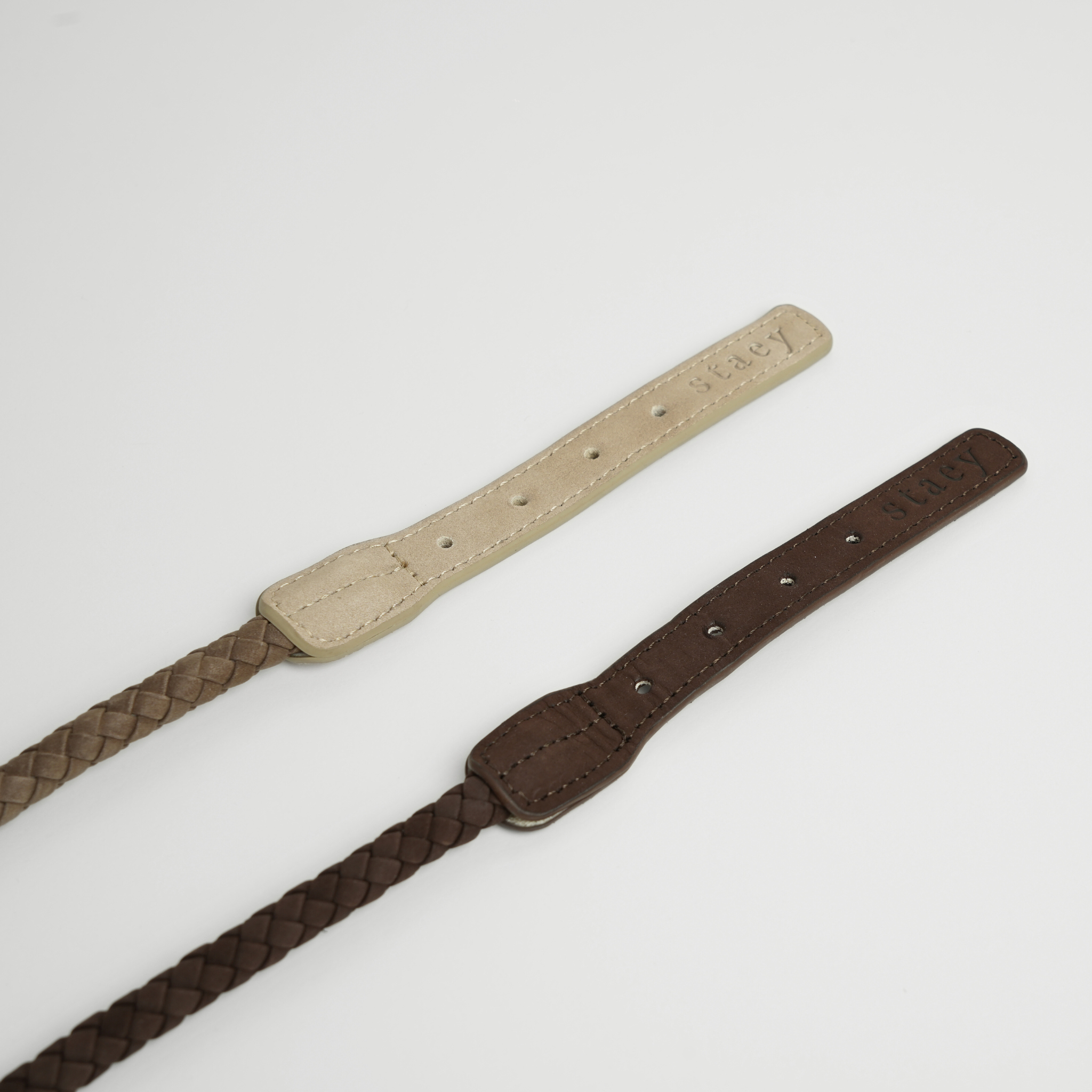 Pleciona obroża dla psa Kaia | Ciemny dąb