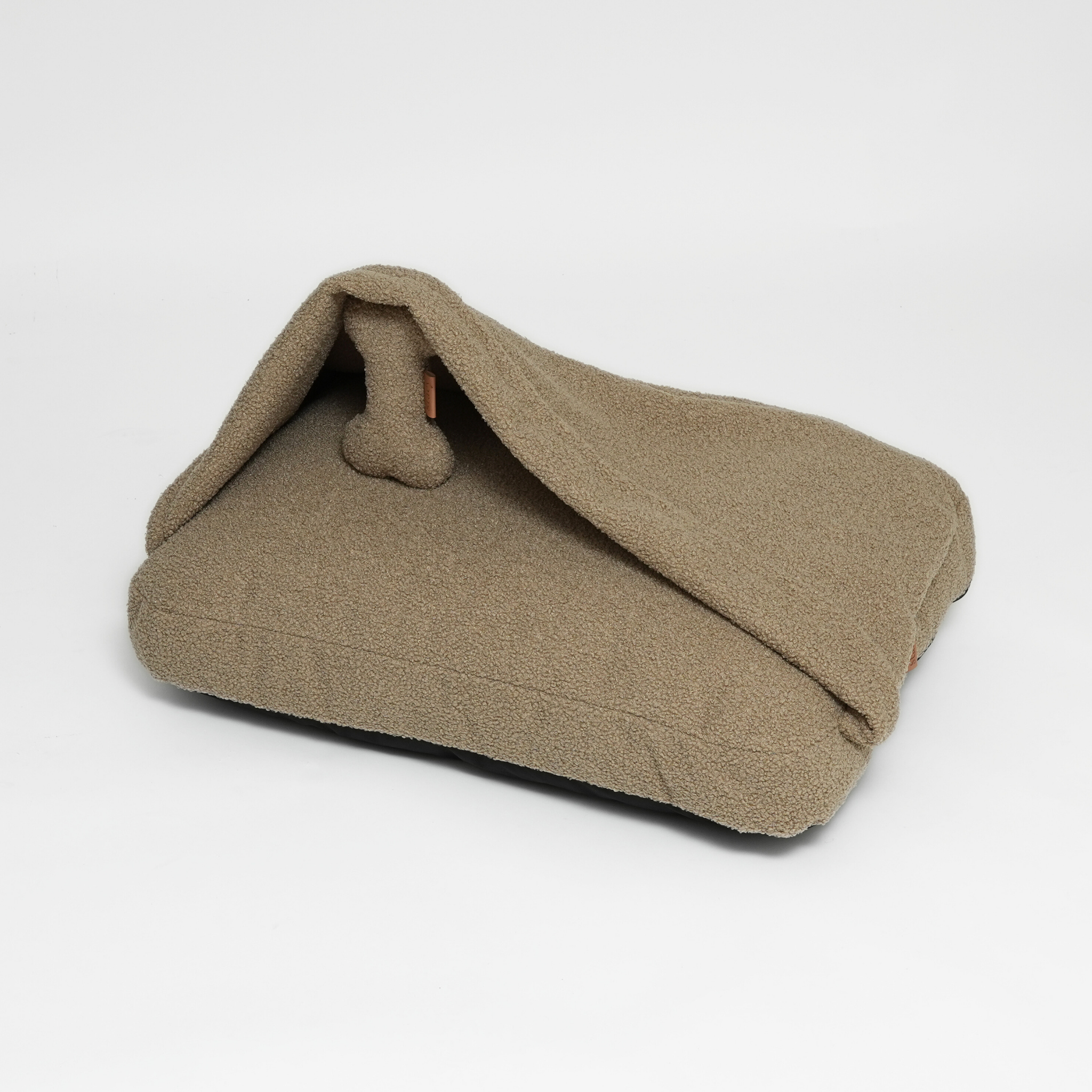 Poduszka dla psa z kapturem Lana | Bouclé owsiane