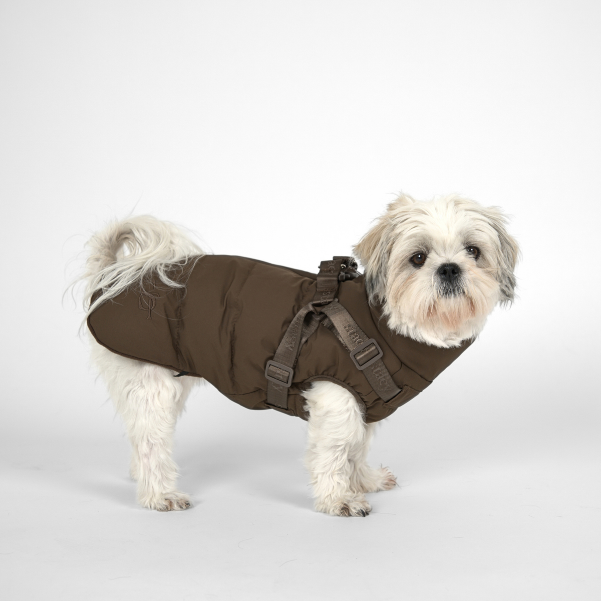 Vera Dog Coat w. Harness | Chestnut