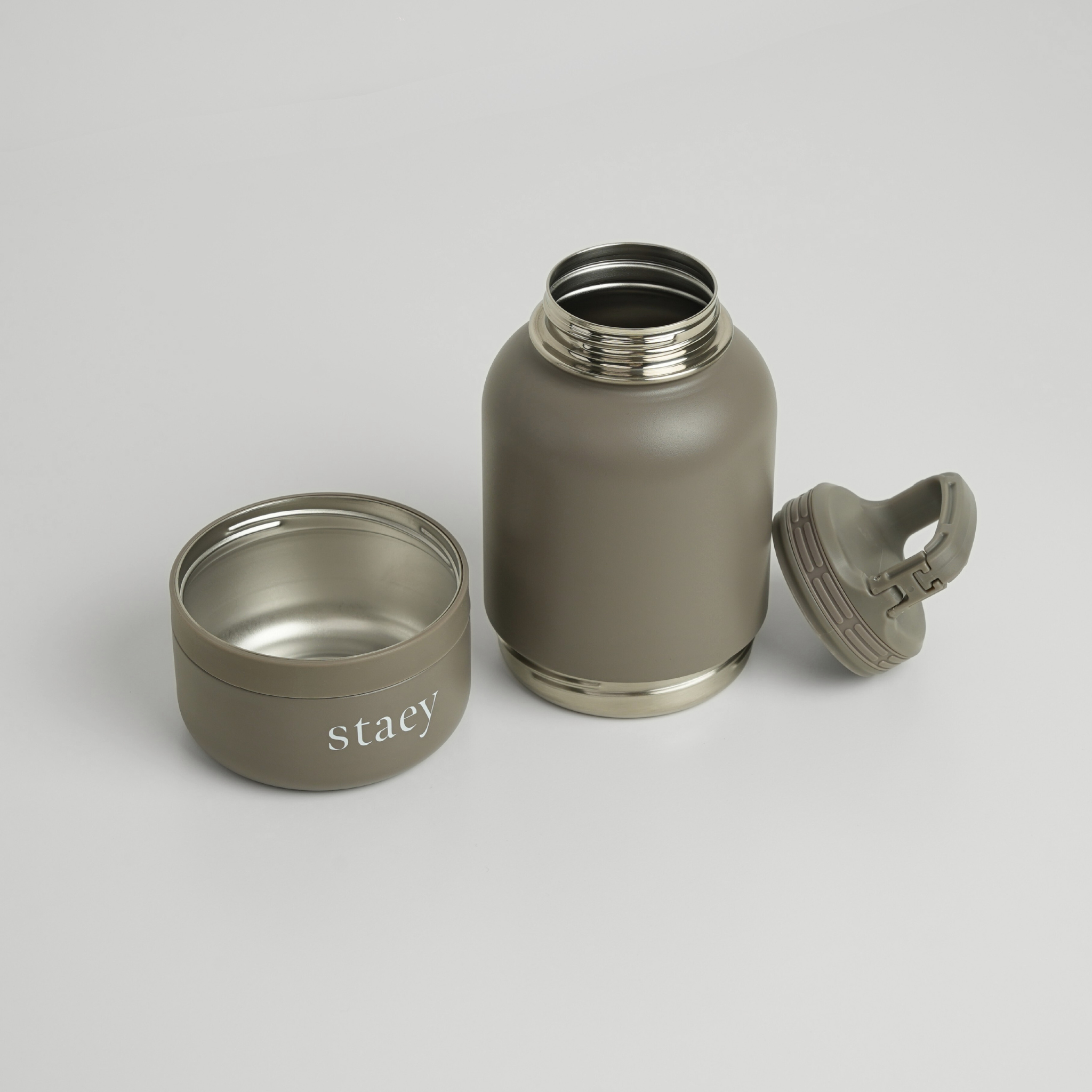 Butelka Noona 2 w 1 z ok. Miska | Stal nierdzewna