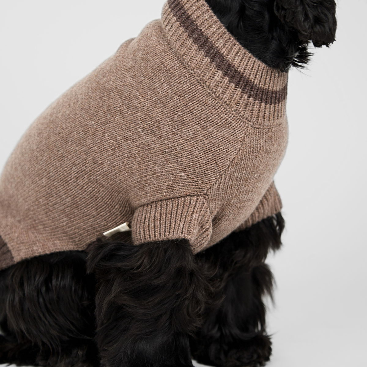 Sweter dla psa Ellen | Taupe/Espresso
