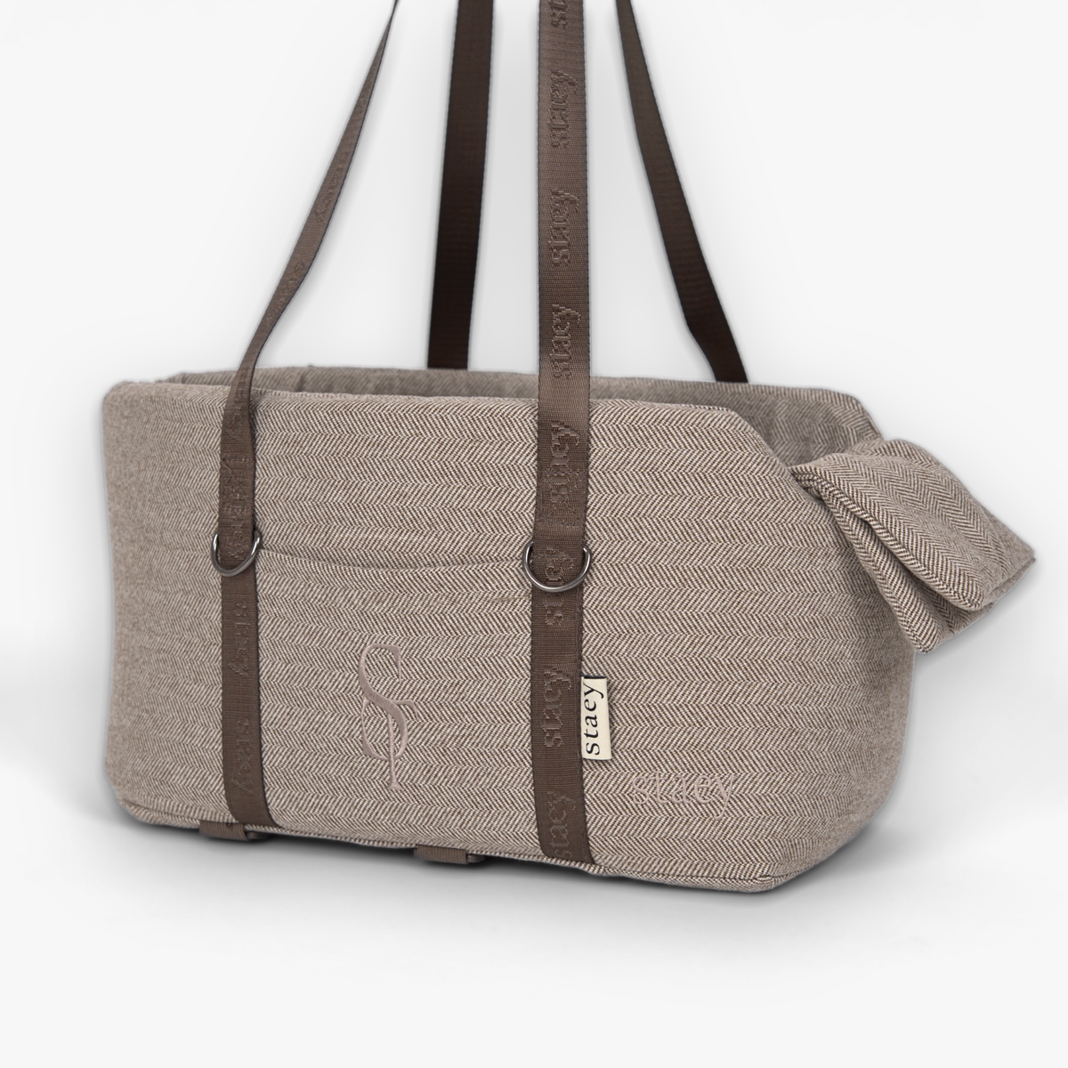 Fotelik samochodowy dla psa Maya 2 w 1 | Herringbone Mocca