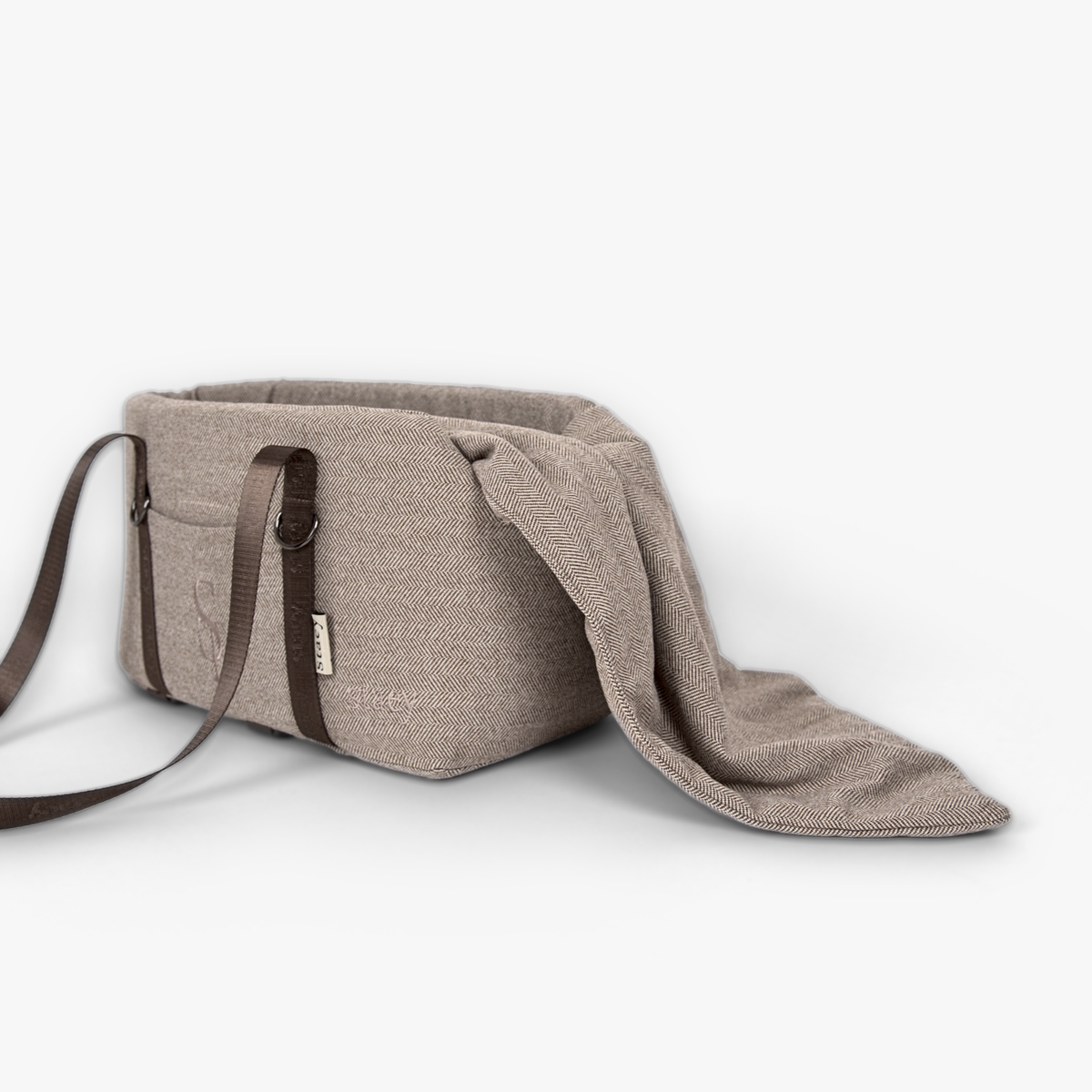 Fotelik samochodowy dla psa Maya 2 w 1 | Herringbone Mocca