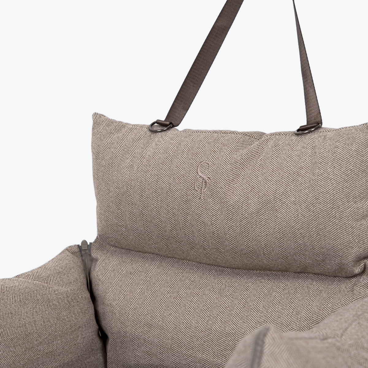 Fotelik samochodowy dla psa 3 w 1 Thea | Herringbone Mocca