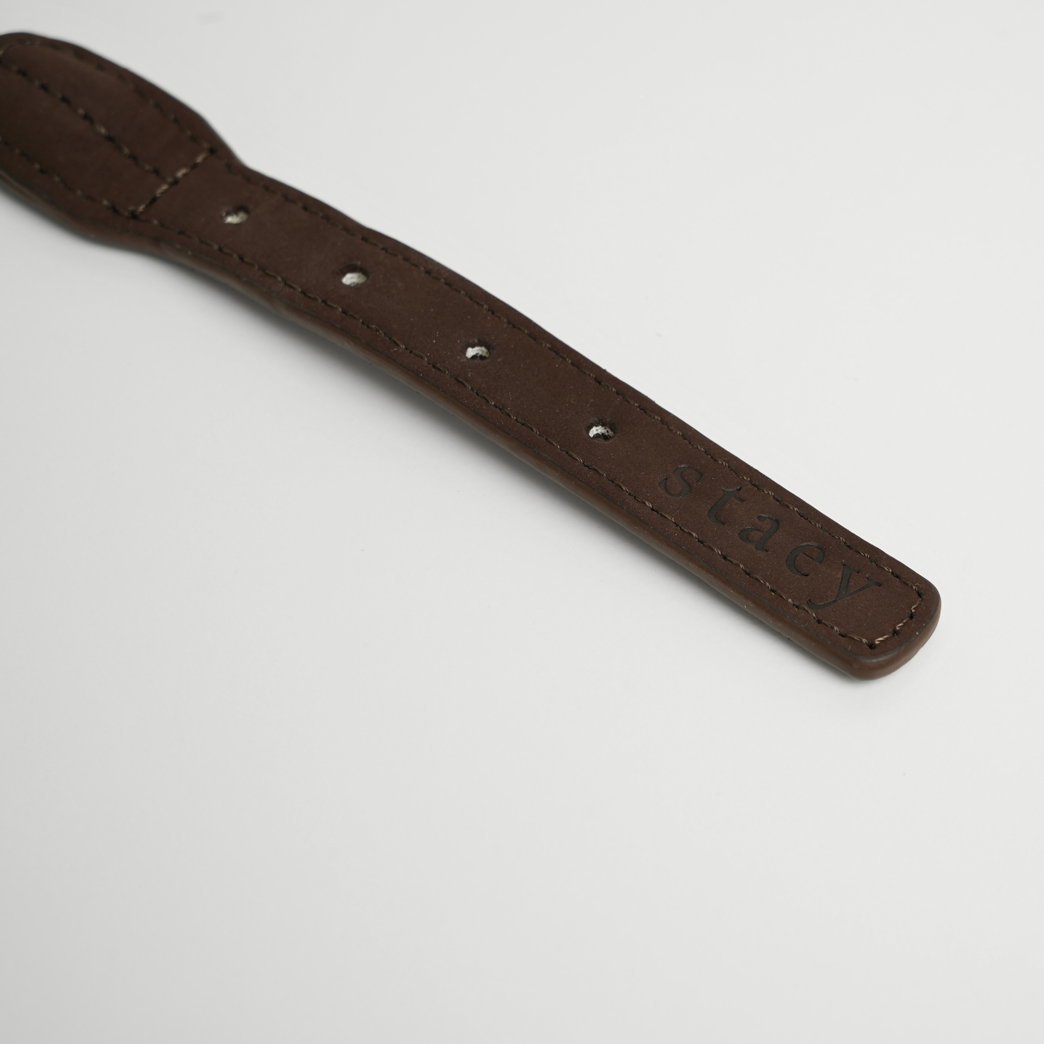 Pleciona obroża dla psa Kaia | Ciemny dąb