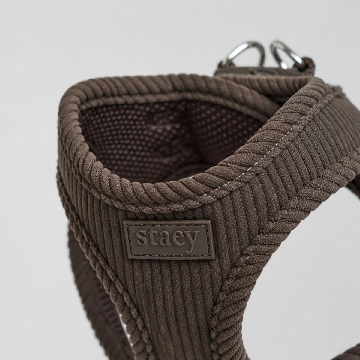 Saga Corduroy Step-In Dog Harness | Dark Oak
