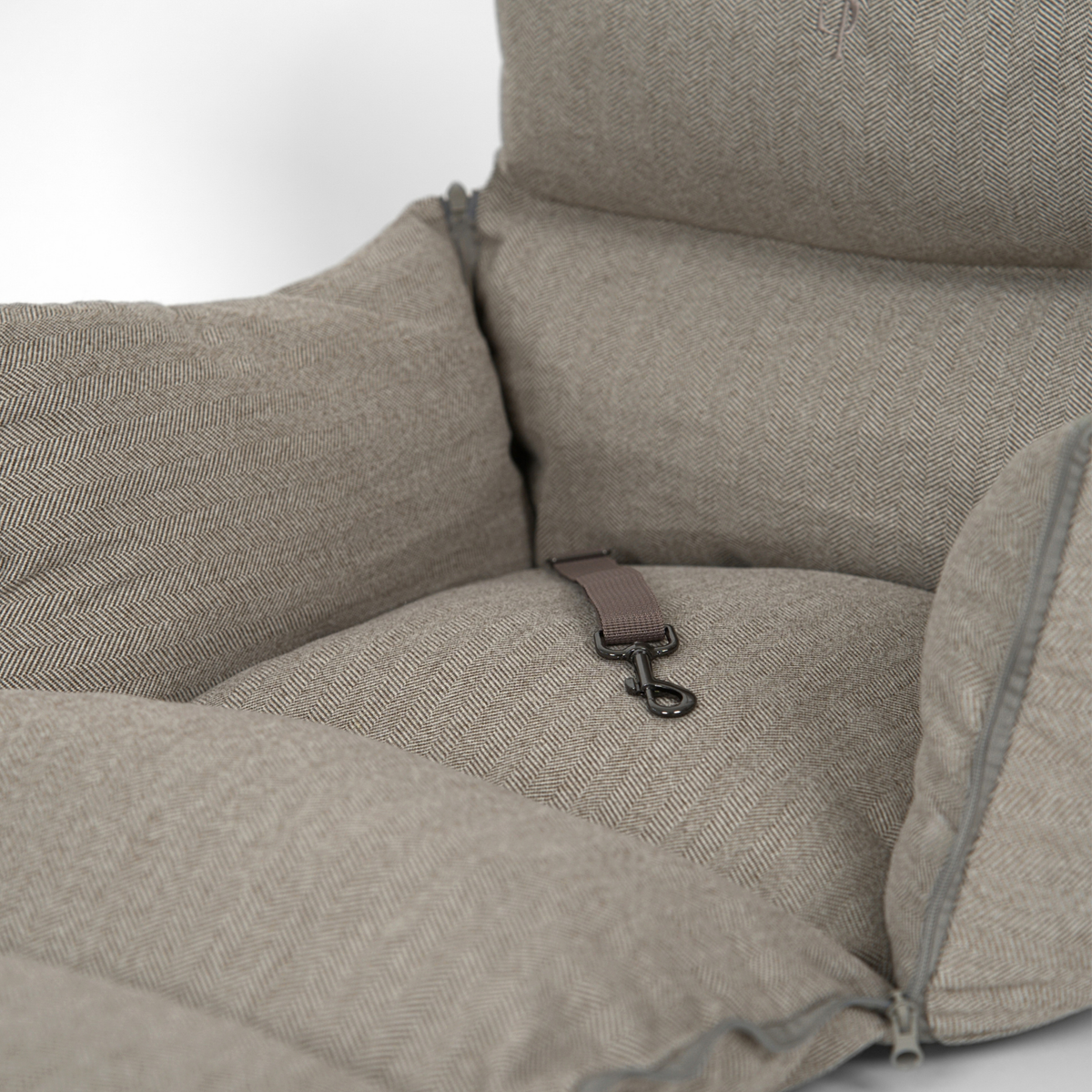 Fotelik samochodowy dla psa 3 w 1 Thea | Herringbone Mocca