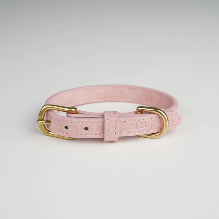Grace Leather Dog Collar | Dusty Rose