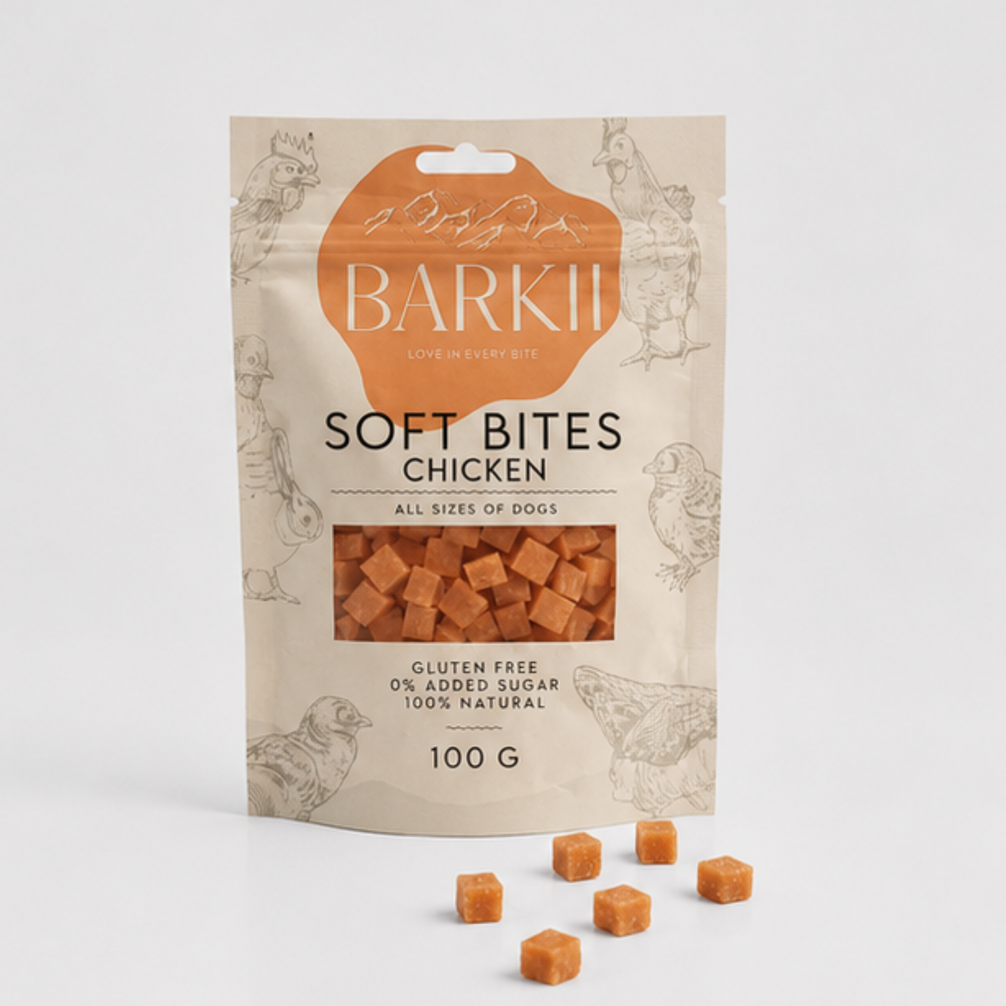 Smakołyki szkoleniowe Barkii | Kurczak | 100 g.