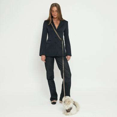 Smycz dla psa bez użycia rąk – taupe