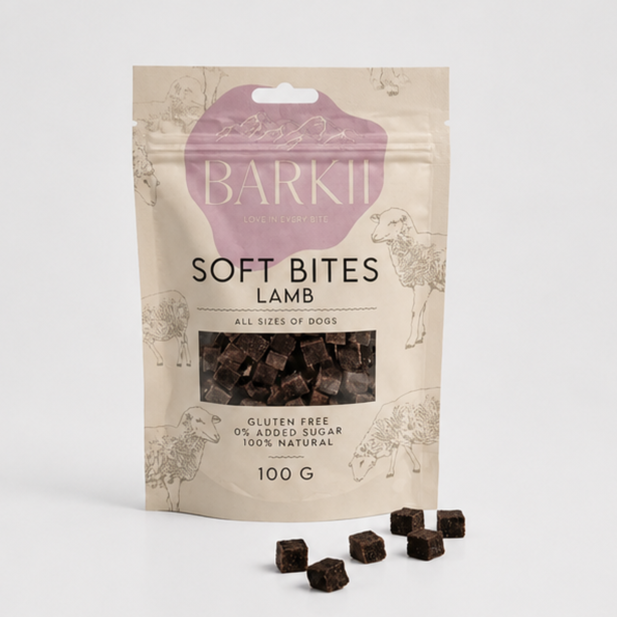 Smakołyki szkoleniowe Barkii | Jagnięcina | 100 g.