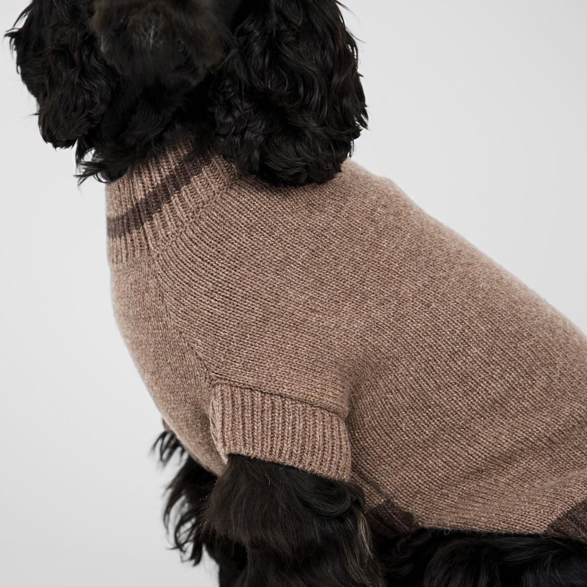 Sweter dla psa Ellen | Taupe/Espresso