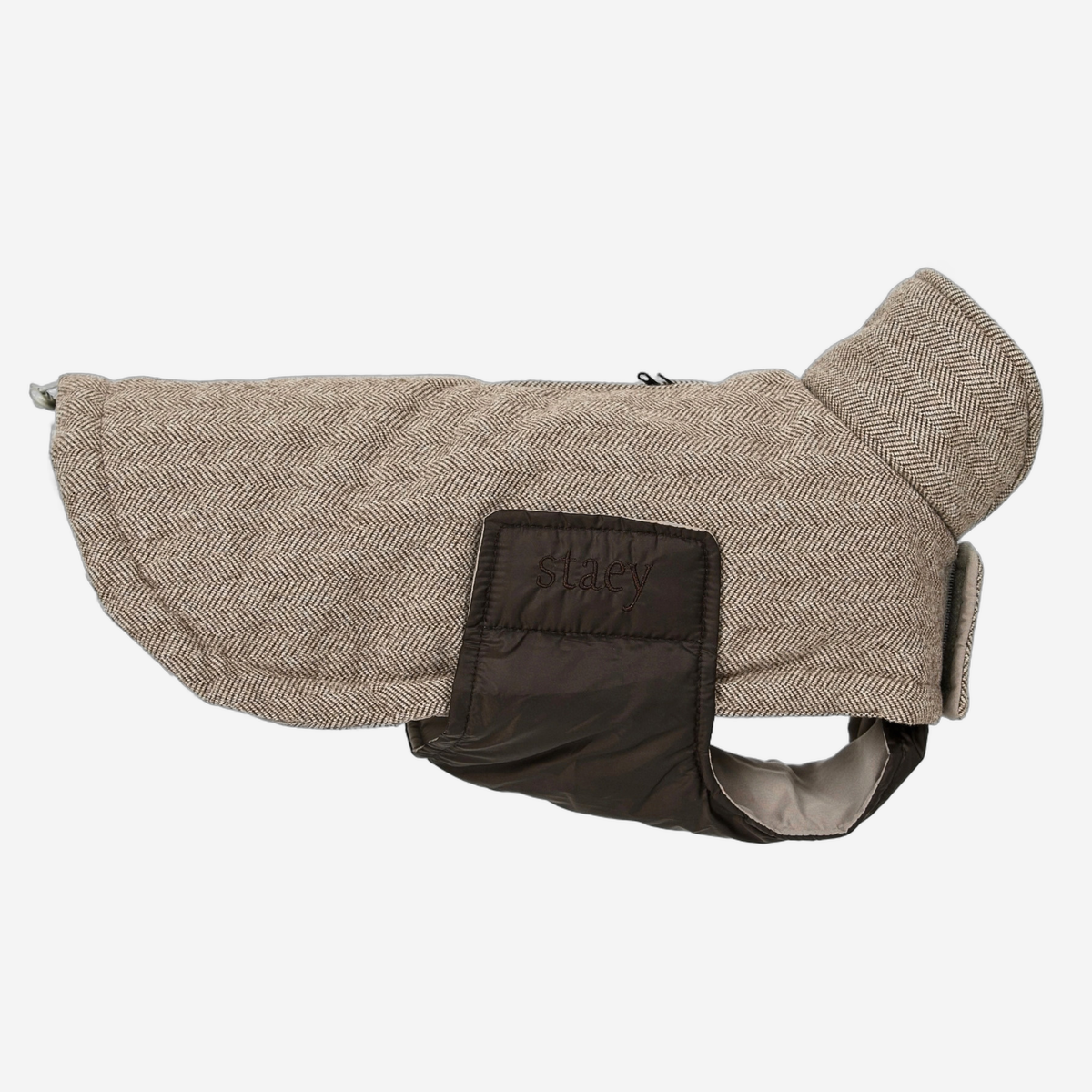 Nora Dog Coat | Herringbone Mocca