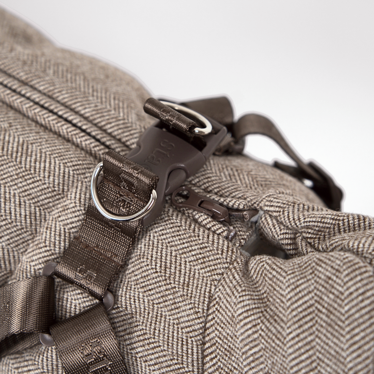 Płaszcz dla psa z szelkami Vera | Herringbone Mocca